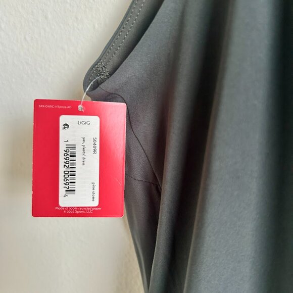 Spanx Forest Green Pleated Tennis Dress | Sculpting Activewear Mini | Size: L - Picture 6 of 6